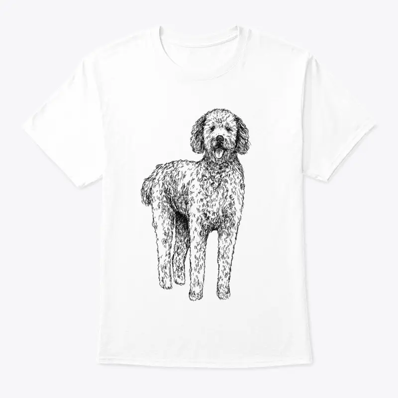 Goldendoodle sketch drawing